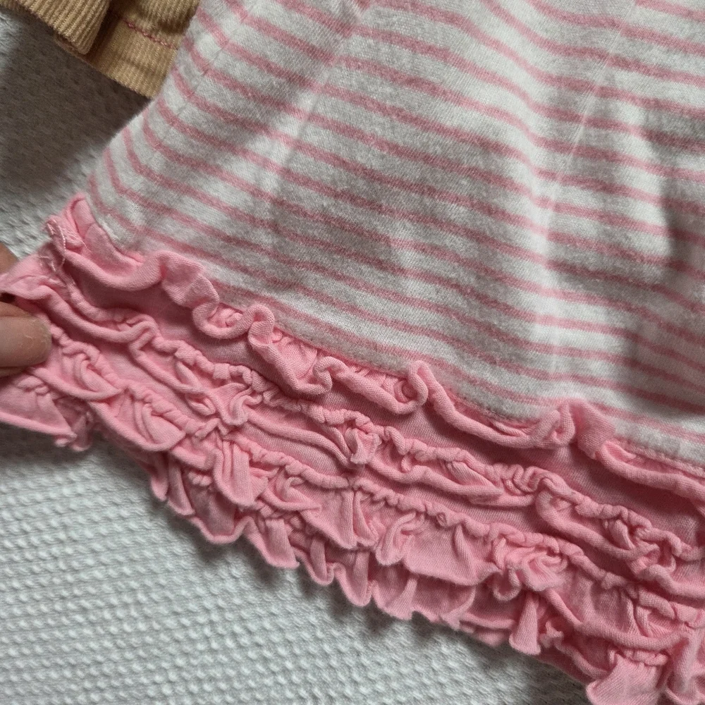 Ralph Lauren Pink Striped and GAP Floral Baby Dresses Bundle